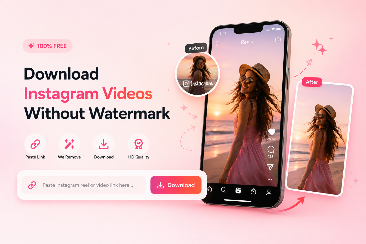 Download Instagram reels and videos in HD — free, no watermark