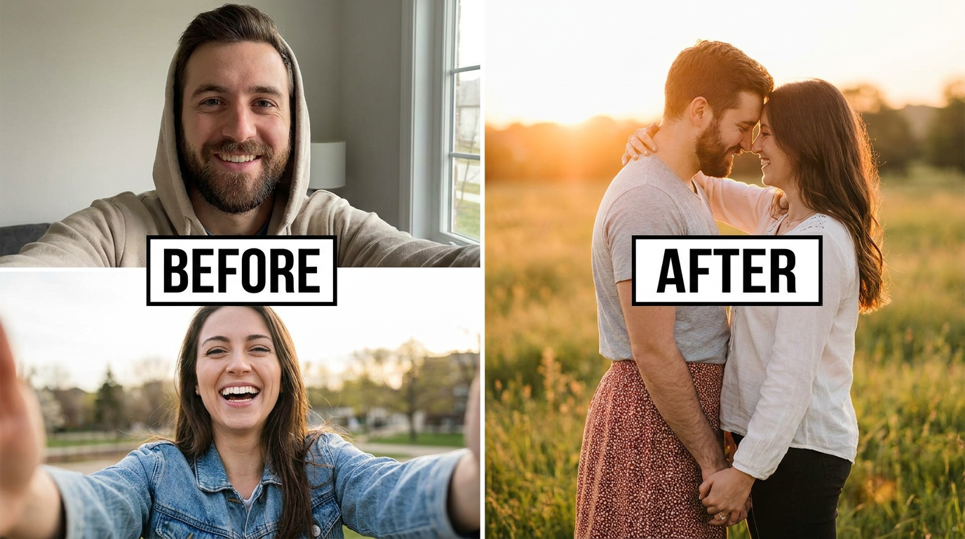 AI Couple Photoshoot: Create Romantic Portraits from Any Two Photos