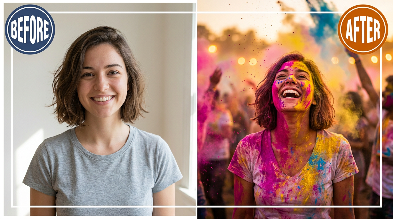 AI Festival Photoshoot: Create Vibrant Festival Portraits for Free
