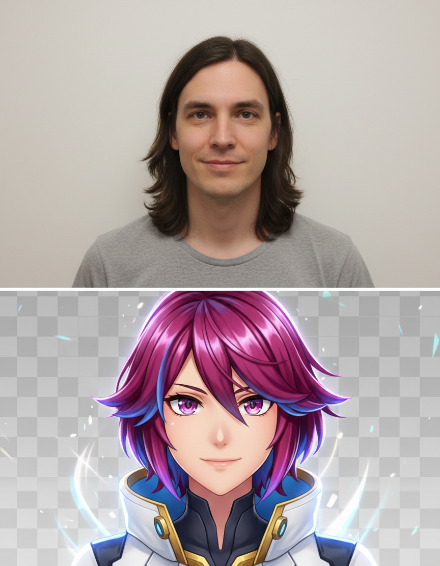 VTuber Avatar Maker before and after example