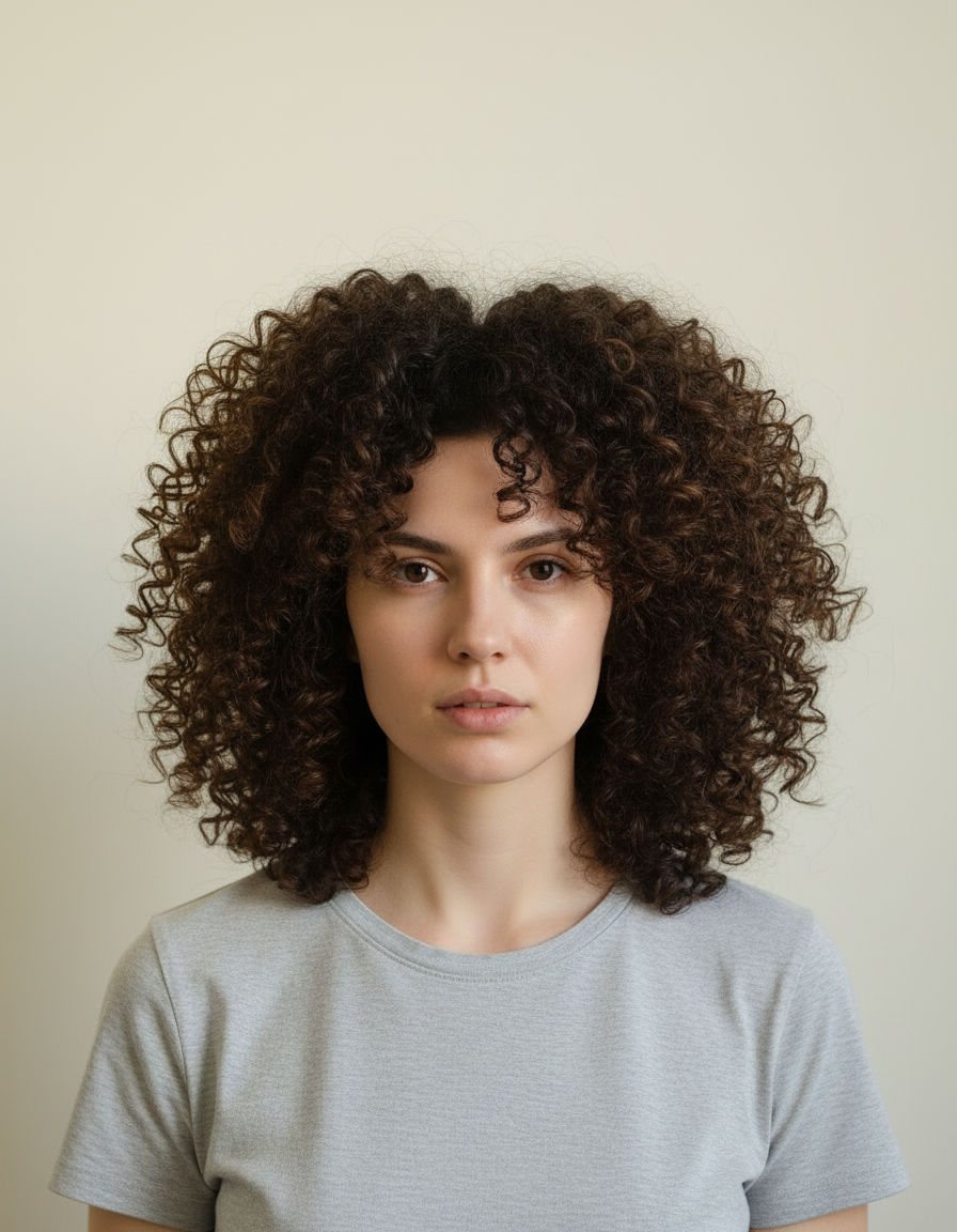 Curly Hair Filter before and after example