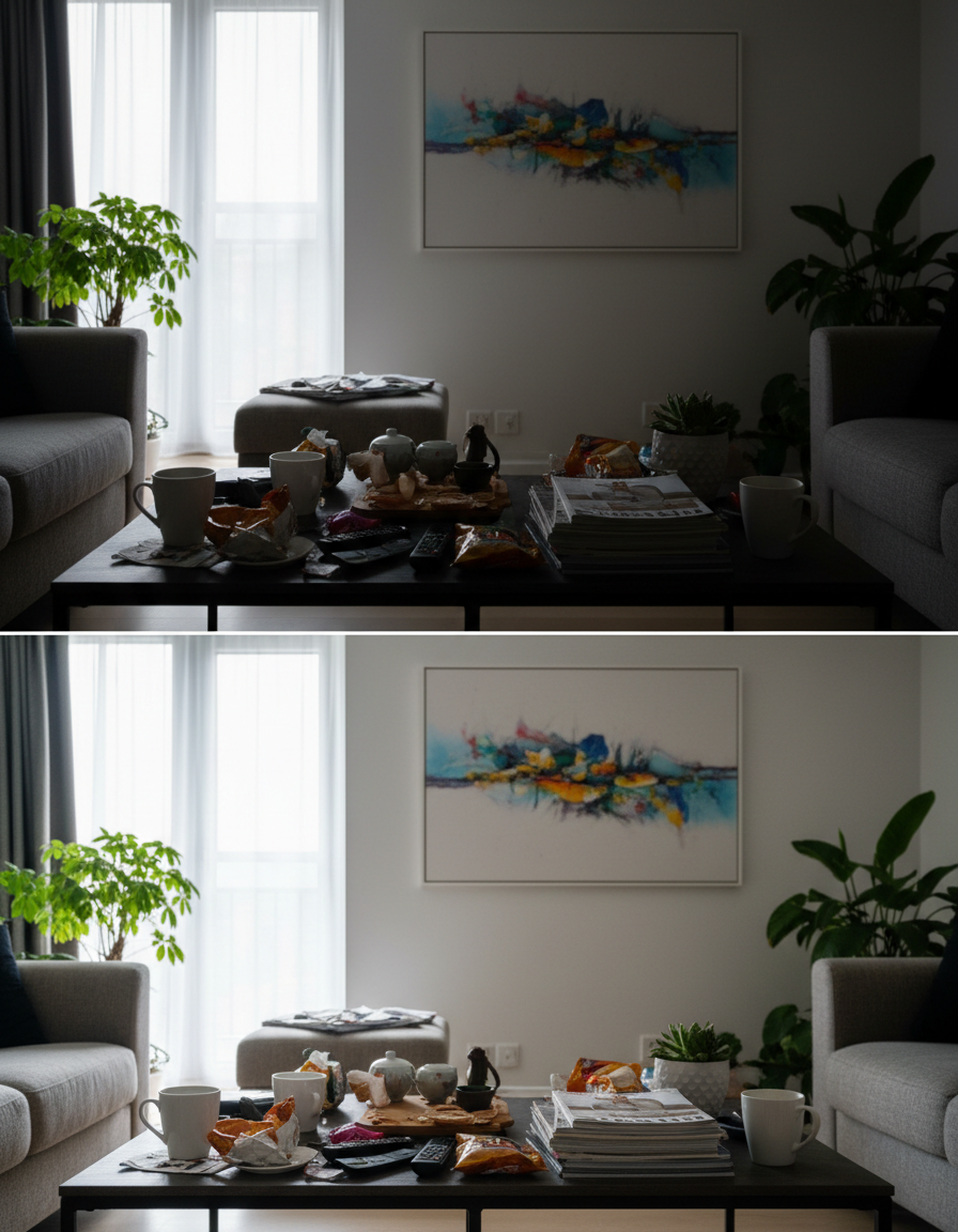 House Photo Editor before and after example