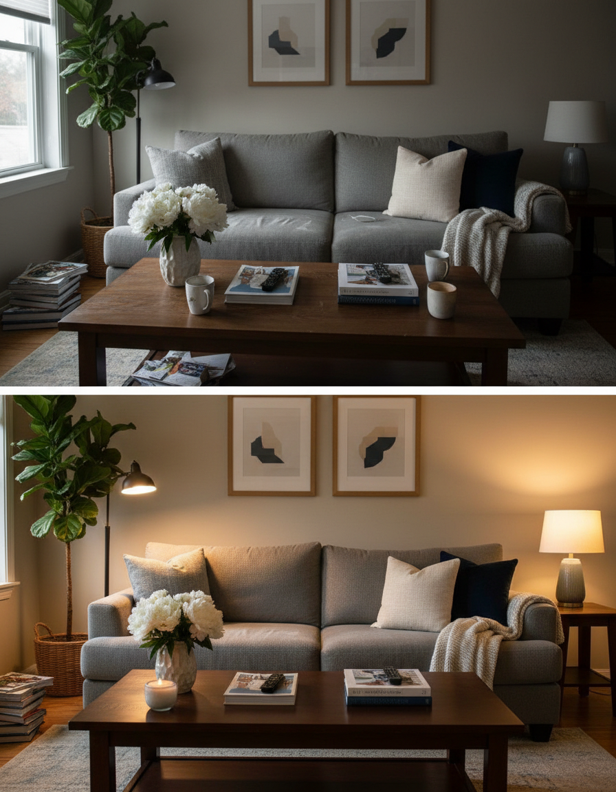 Home Decor Photo Editor before and after example