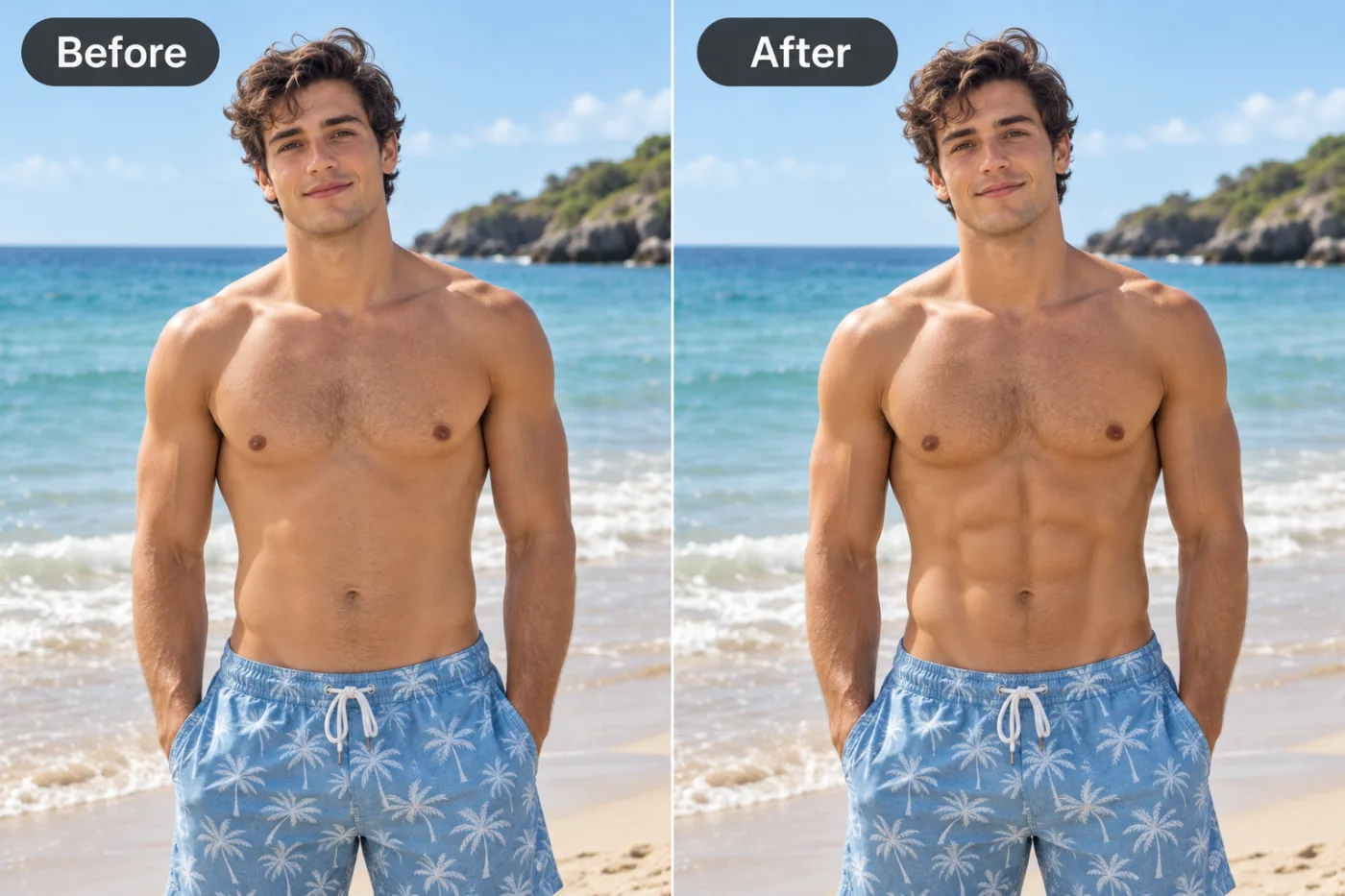 Six-Pack Filter — before and after