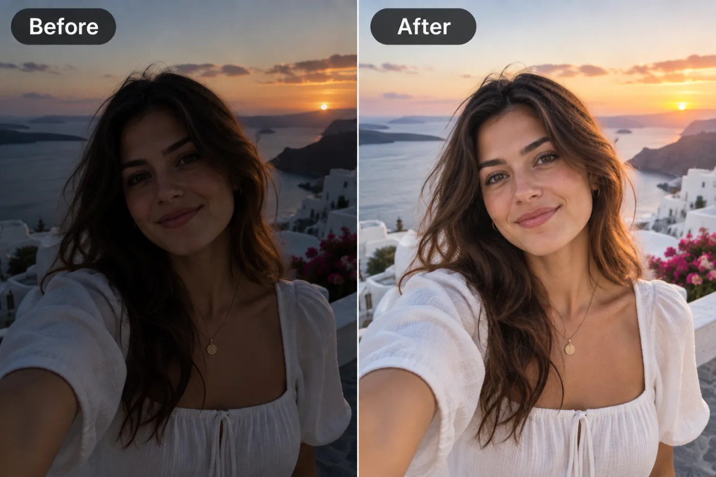 Image Brightener — before and after
