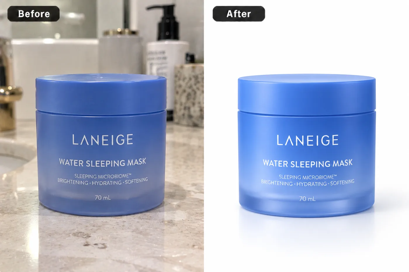 Ecommerce Photo Editor — before and after