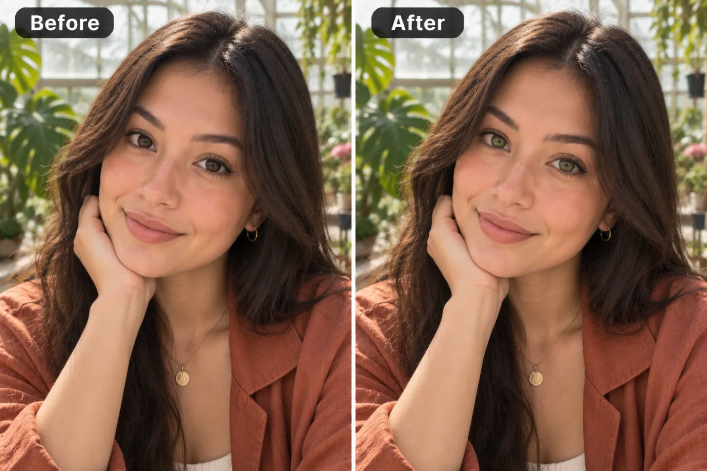 Eye Color Changer — before and after