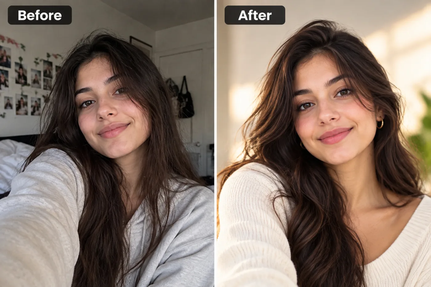 Facebook Profile Picture Maker — before and after