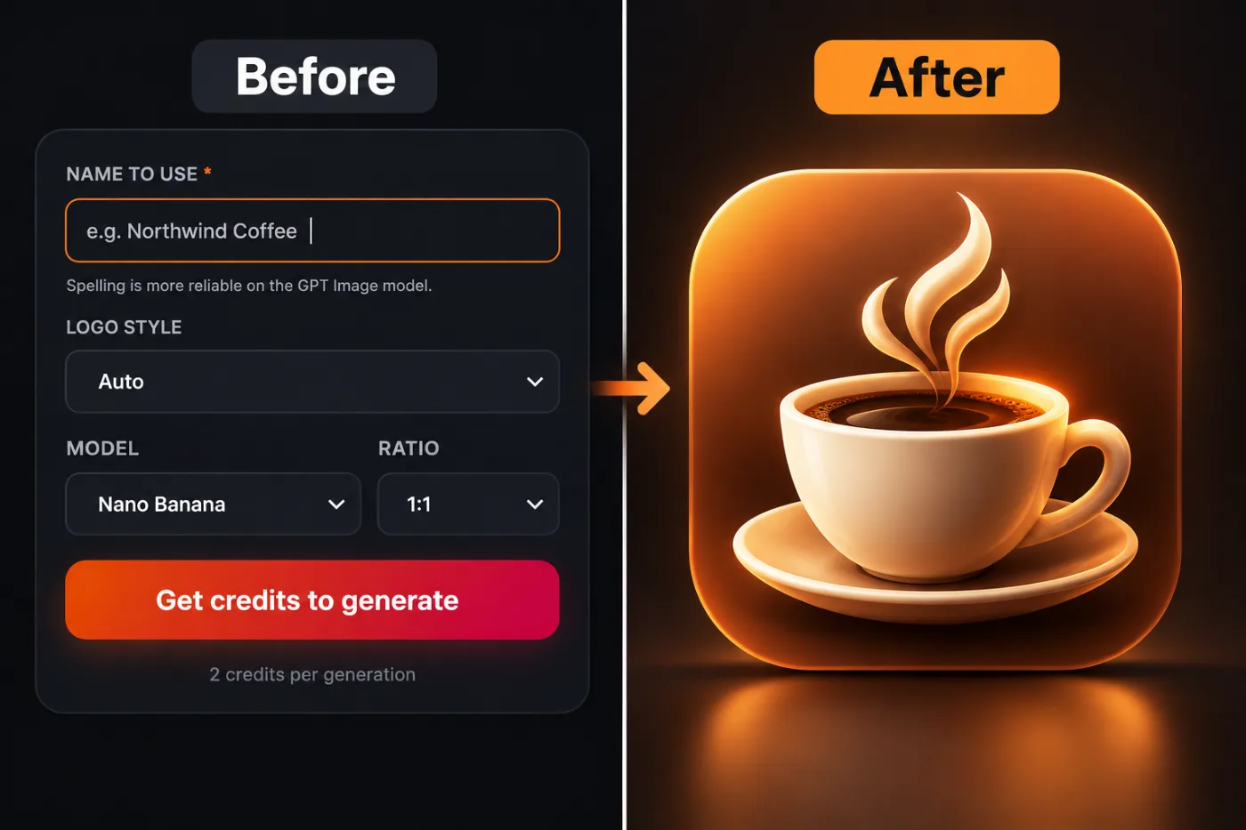 Icon Generator — before and after