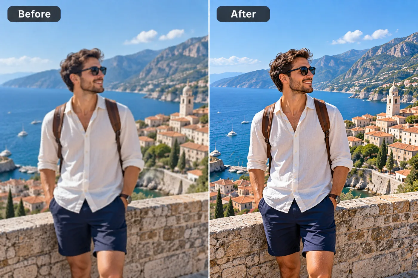 Image Enlarger — before and after