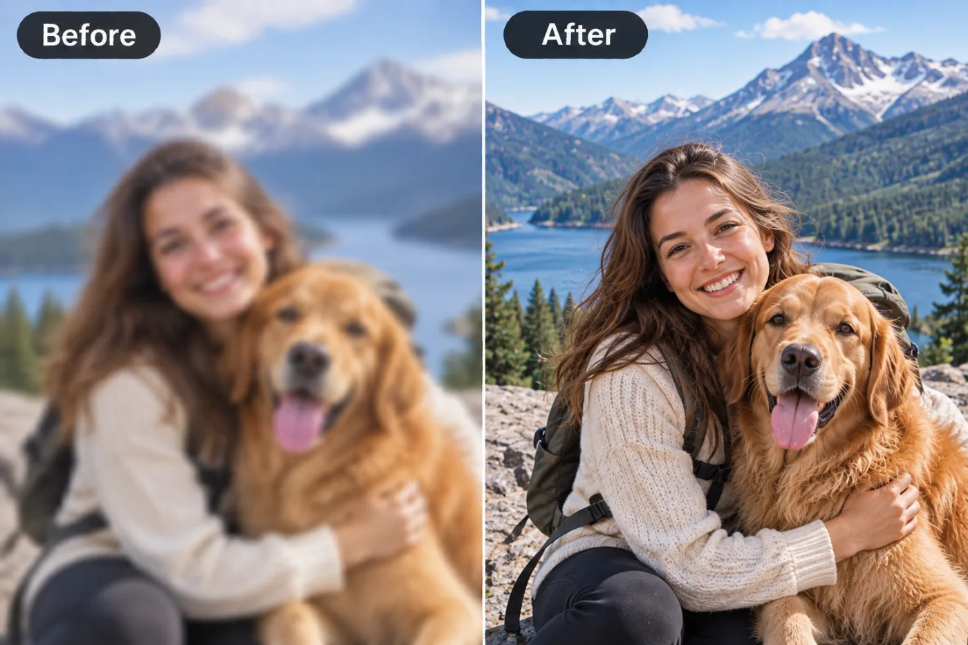 Image Sharpener — before and after