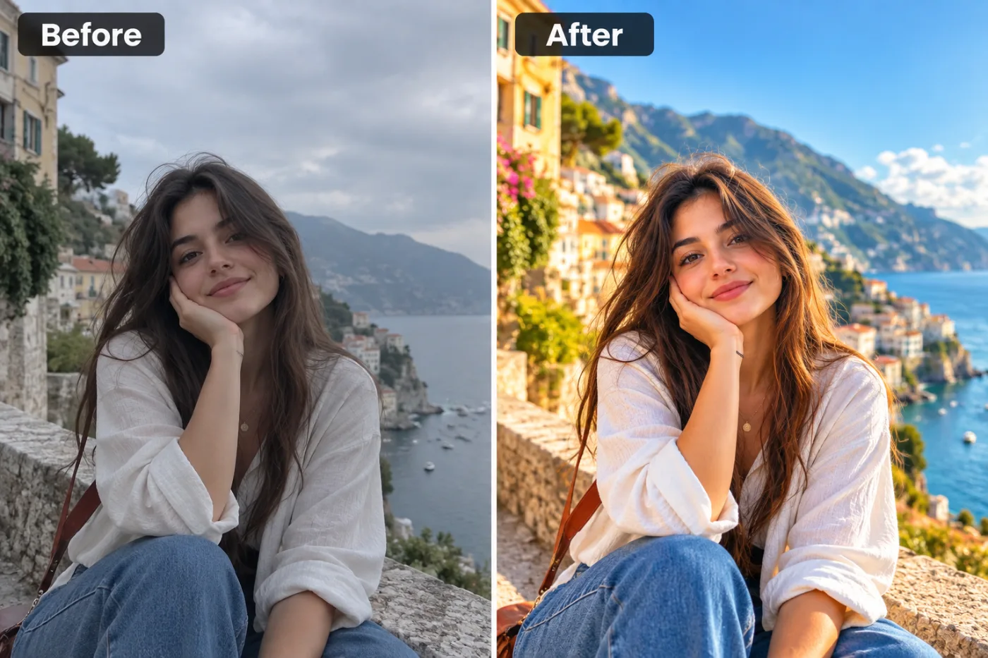 Instagram Photo Editor — before and after