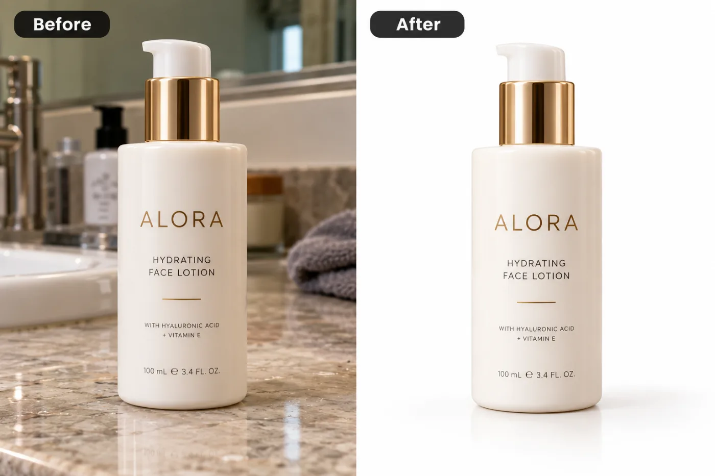 Marketing Creative Editor — before and after