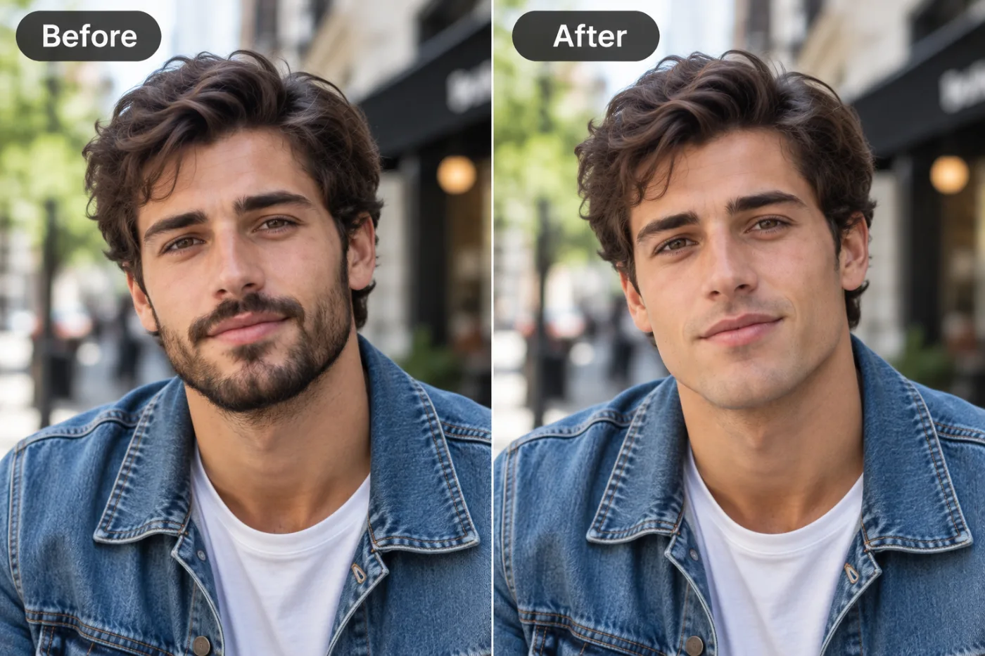 Beard Remover — before and after