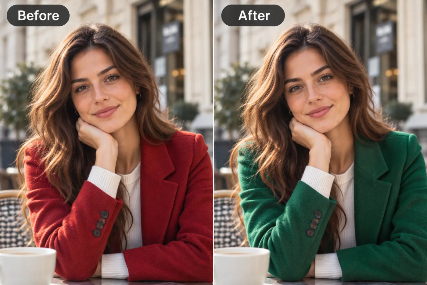 Image Recolor Tool — before and after