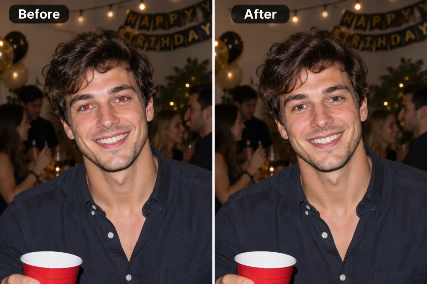 Red Eye Remover — before and after