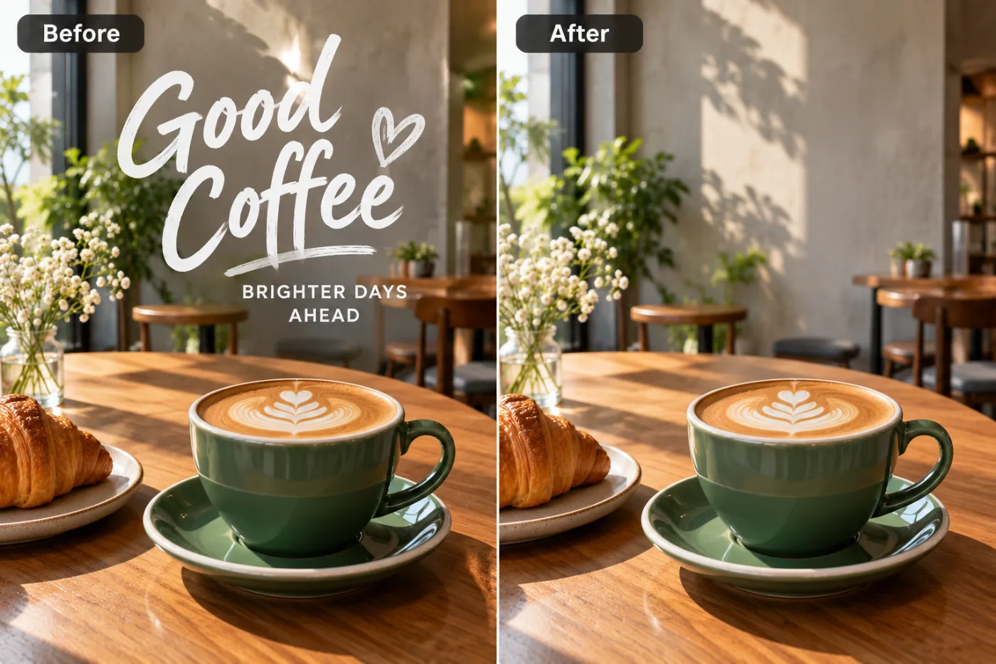 Text Remover — before and after