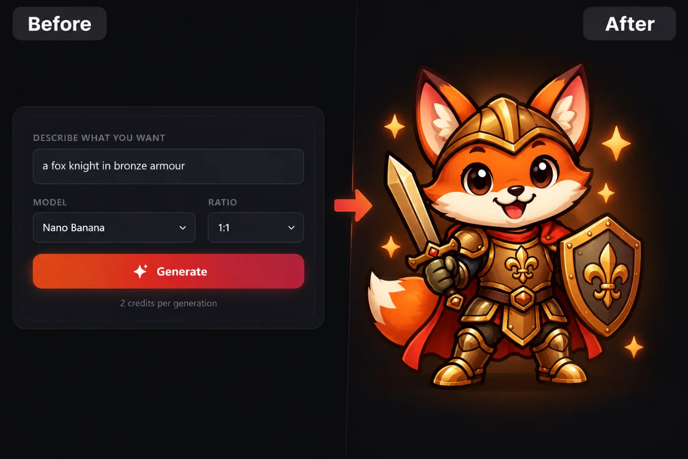 Custom Emoji Maker — before and after