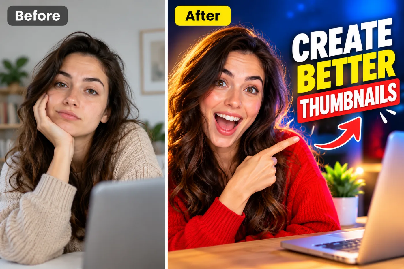 Thumbnail Maker — before and after