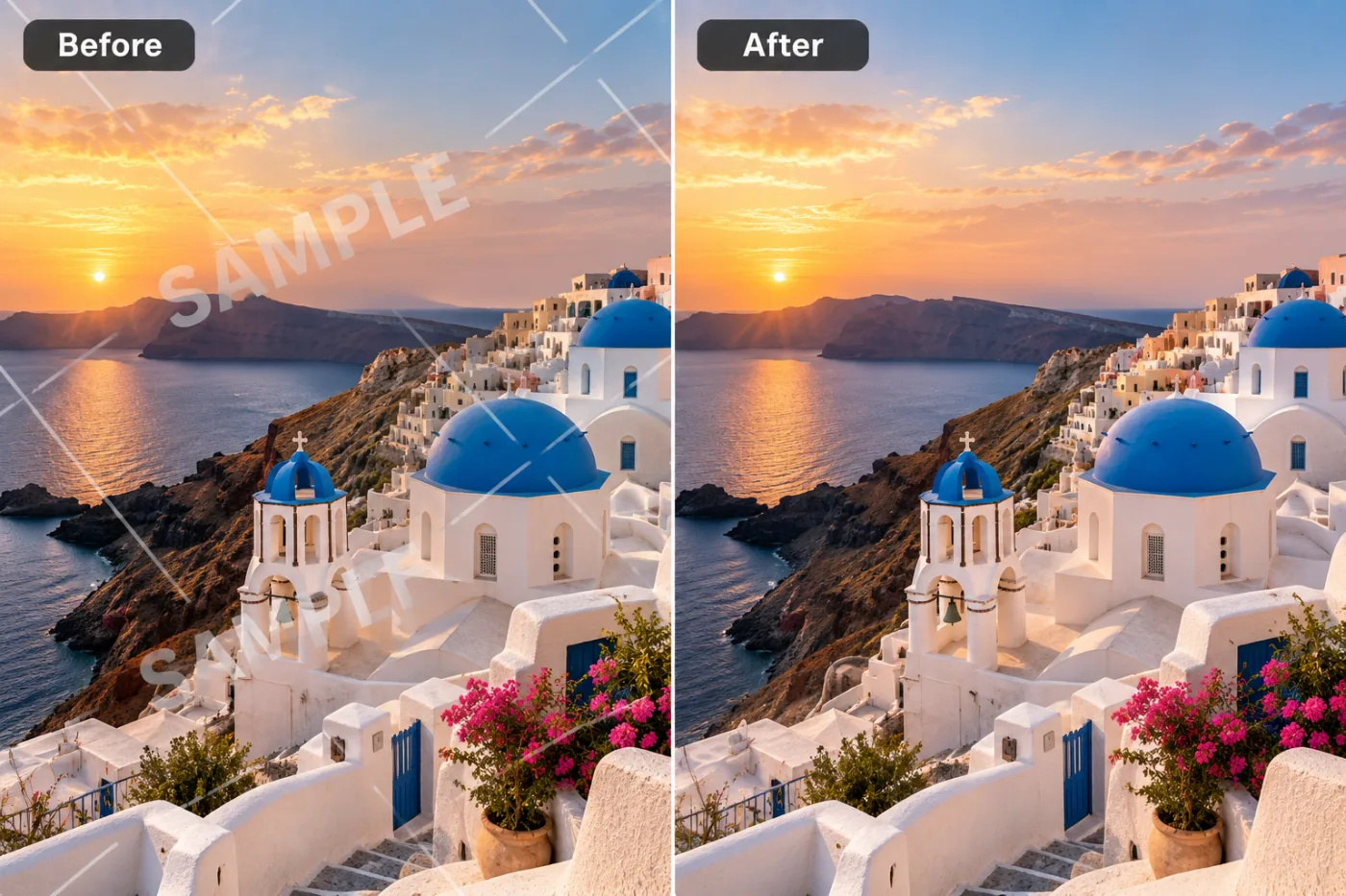 AI Watermark Remover — before and after